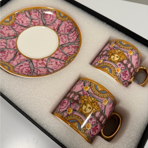 Versace Pink and Gold Teacup Set - Picture 3 of 7